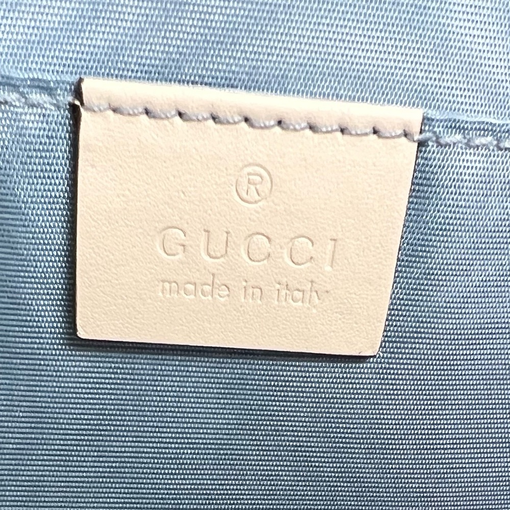 Gucci Leather Star Printed Calfskin GUCCY Clutch Portfolio Clutch Bag - Picture 9 of 17
